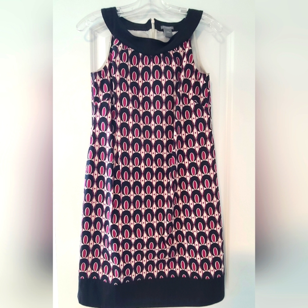 Ann Taylor Chic Sleeveless Patterned Dress